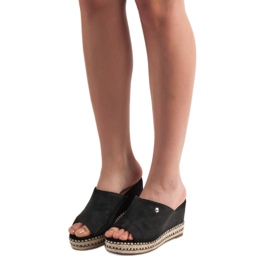 Best Shoes Wedge szandál fekete 1