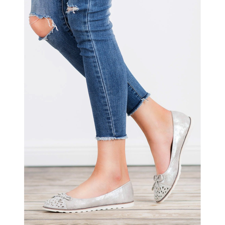 SHELOVET Alkalmi balerinák szürke 1