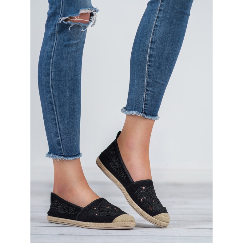 VICES Suede Espadrilles fekete 1