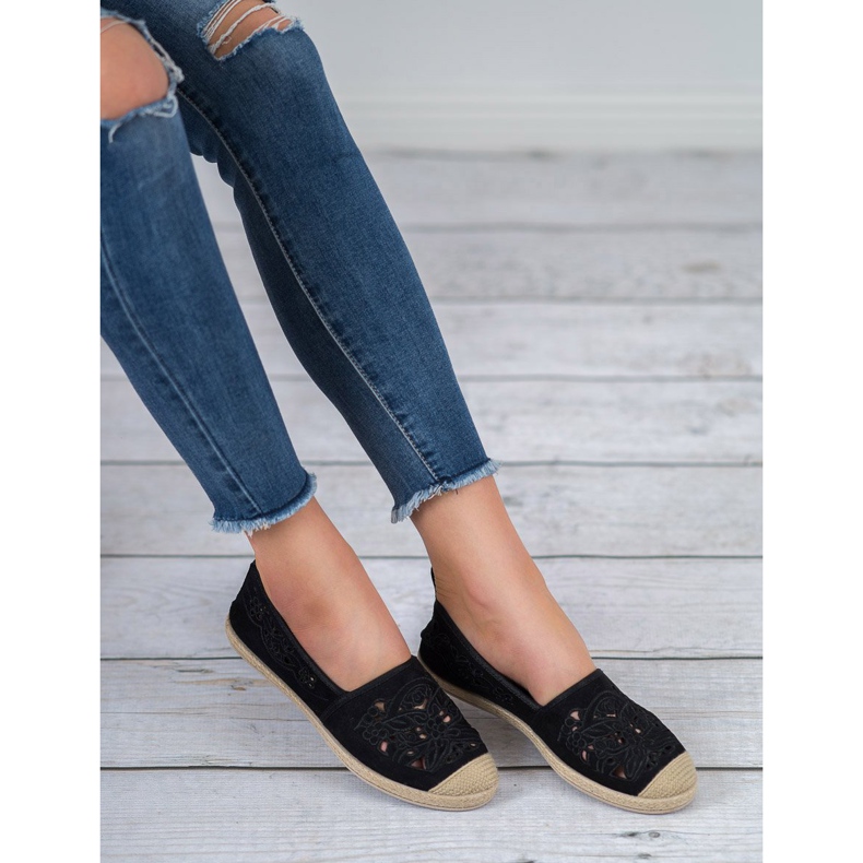 VICES Suede Espadrilles fekete 2