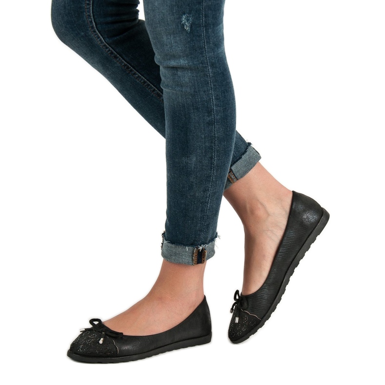 SHELOVET Alkalmi balerinák fekete 1