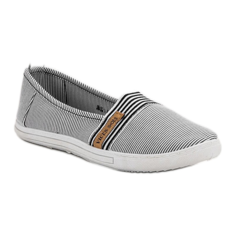 Kényelmes VICES Slipony fehér fekete 1 Kényelmes VICES Slipony fehér fekete 1