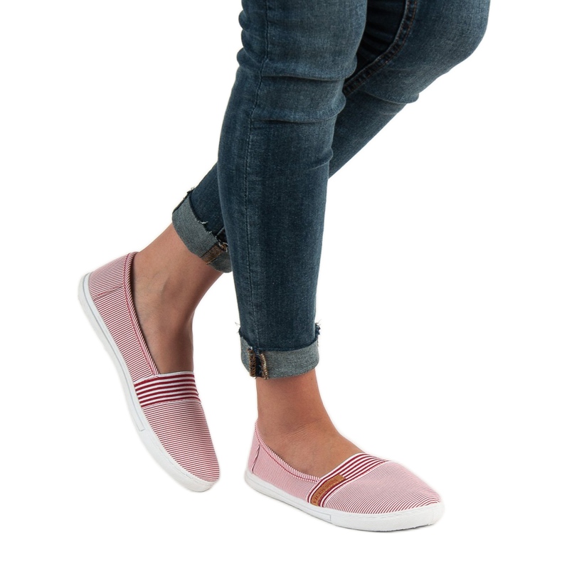 Kényelmes VICES Slipony fehér piros 2