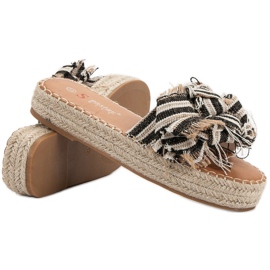 Seastar Csíkos papucs barna 1