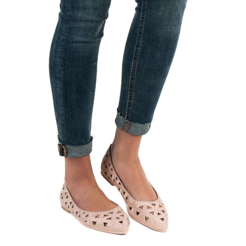 Áttört VICES balerinák rózsaszín 2