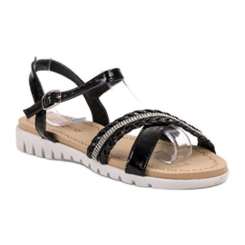 Groto Gogo Szandál Kristályokkal fekete 1