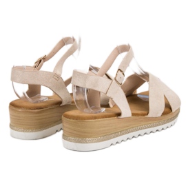 Bello Star Velúr szandál barna 1