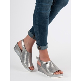 Filippo Bőrrel bevont szandál szürke 2