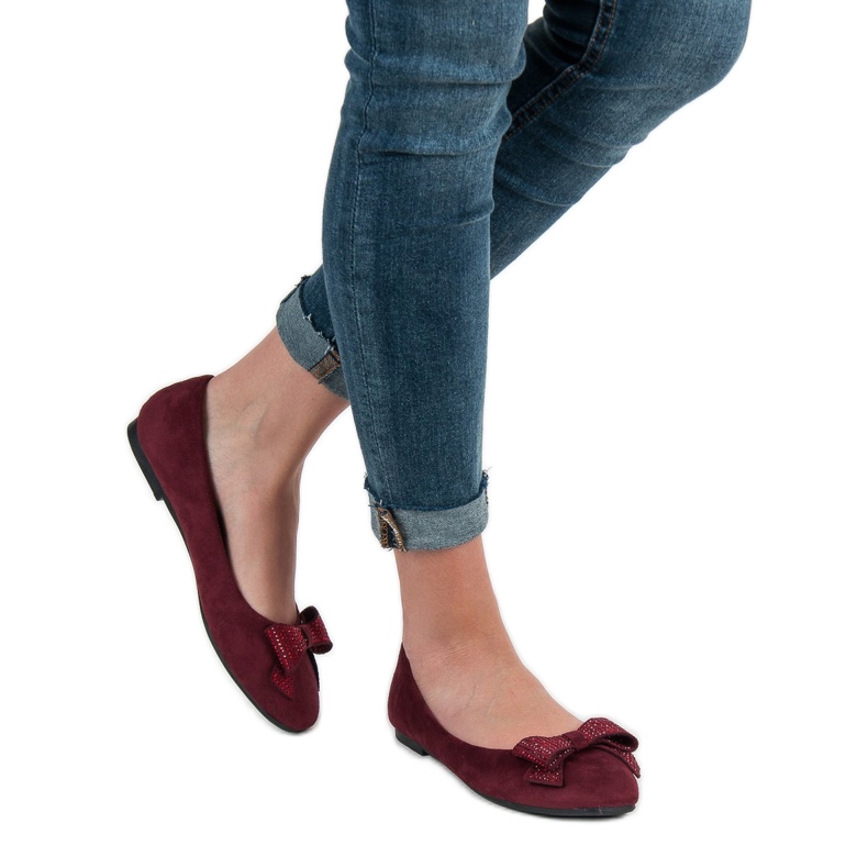 Best Shoes Barna balerinák piros 2 Best Shoes Barna balerinák piros 2