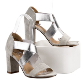 Evento Felcsúsztatható szandál rugalmas pánttal szürke 1