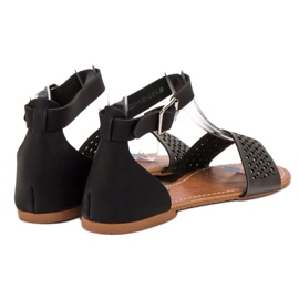 Evento Áttört szandál fekete 1