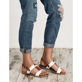 Evento Csattal rögzíthető szandál fehér barna 1 Evento Csattal rögzíthető szandál fehér barna 1