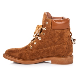 Ideal Shoes Velúr Munkavállalók Szalaggal Kötve barna 1