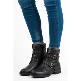 Erynn Cipzárral rögzíthető divatos munkások fekete 2