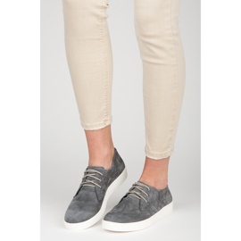 Vinceza Bőr sportcipő szürke 2