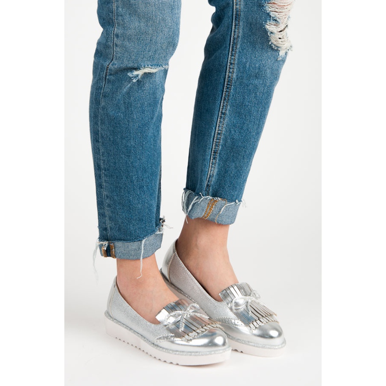 Mokaszinok a VICES platformon szürke 1