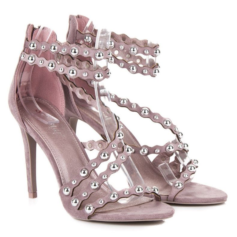 Seastar Cipzárral rögzíthető magassarkú szandál ibolya 1