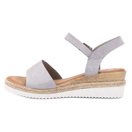 SDS Szürke szandál csillogással 2