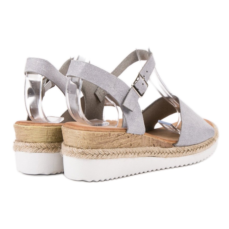 SDS Szürke szandál csillogással 1