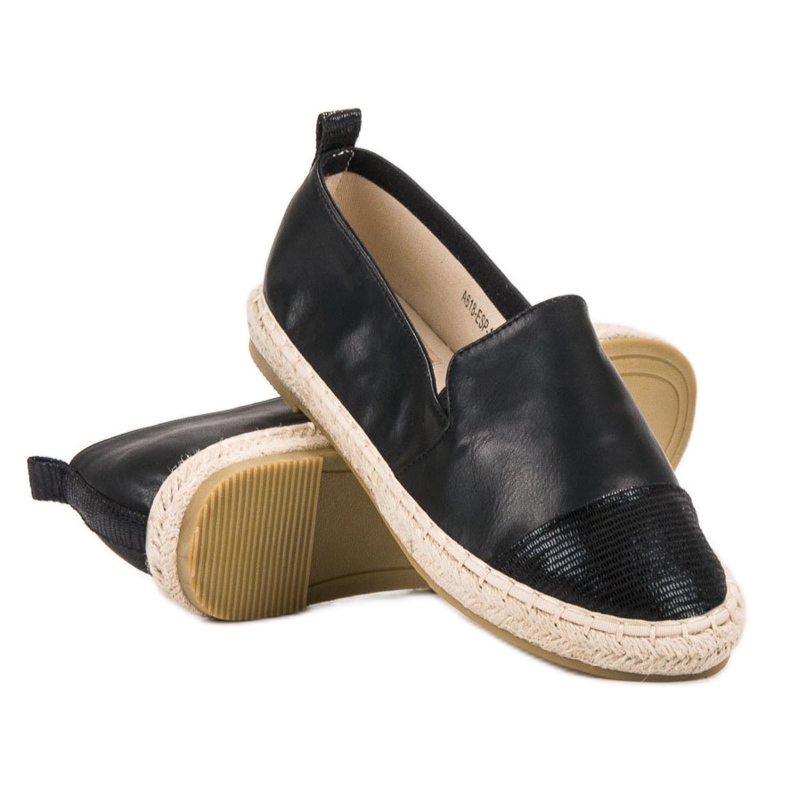Bestelle Divatos espadrillák fekete 2