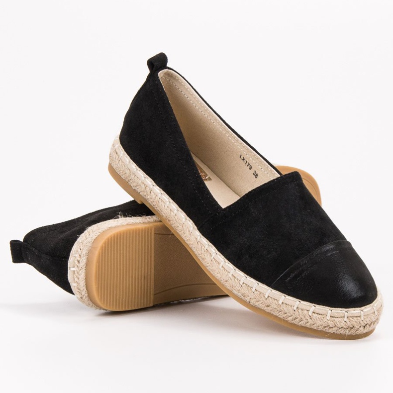 Forever Folie Velúr Espadrilles fekete 2