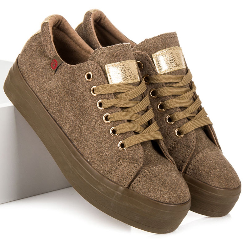 Tony Velúr Cipők A Platformon zöld 2