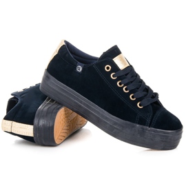 Tony Velúr Cipők A Platformon kék 1