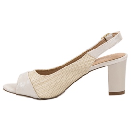 Evento Elegáns bézs színű szandál 1