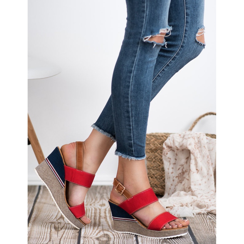 Goodin Piros szandál sokszínű 2 Goodin Piros szandál sokszínű 2