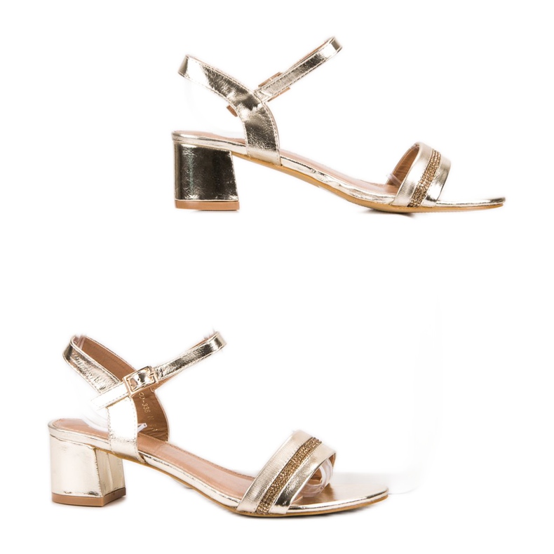 SHELOVET Stílusos arany szandál aranysárga 1