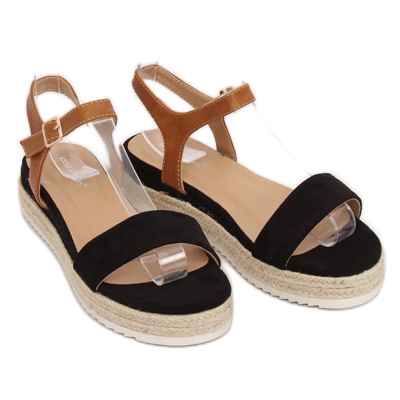 Fekete espadrilles szandál Y-8224 Fekete 2