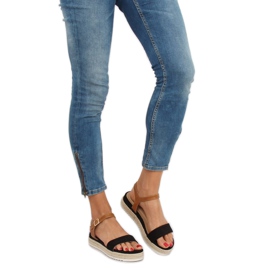 Fekete espadrilles szandál Y-8224 Fekete 1