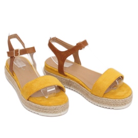 Sárga espadrilles szandál Y-8224 Sárga barna 2