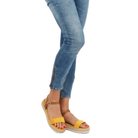 Sárga espadrilles szandál Y-8224 Sárga barna 1