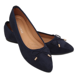 Balerinák mandula lábujjakkal, sötétkék 8F58 DK.BLUE 1