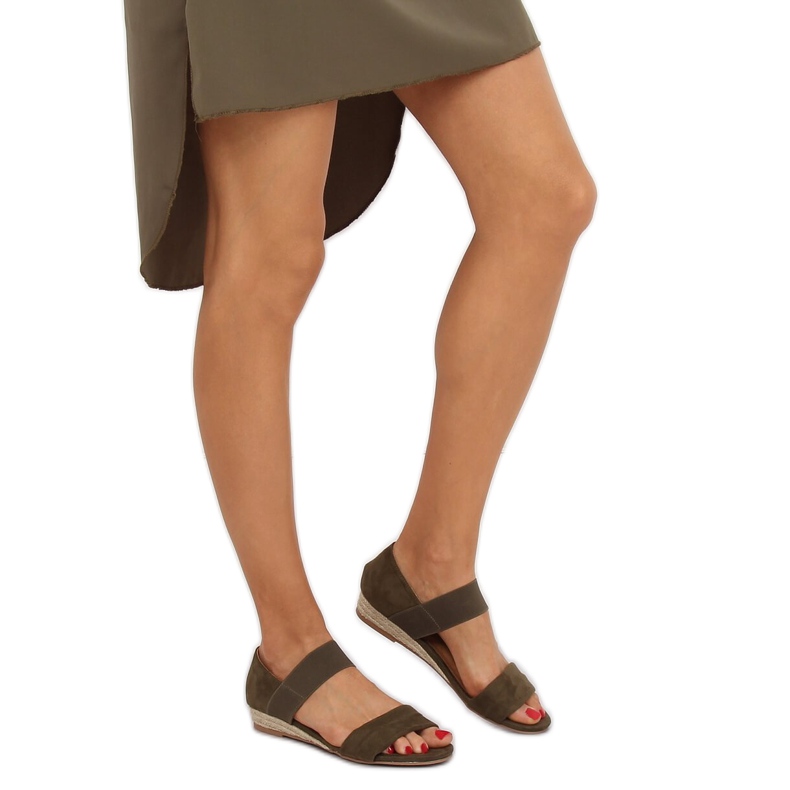 Zöld espadrilles szandál 9R71 Zöld sokszínű 1