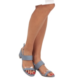 Kék magas sarkú szandál 660-1 / SA-2 Kék 1