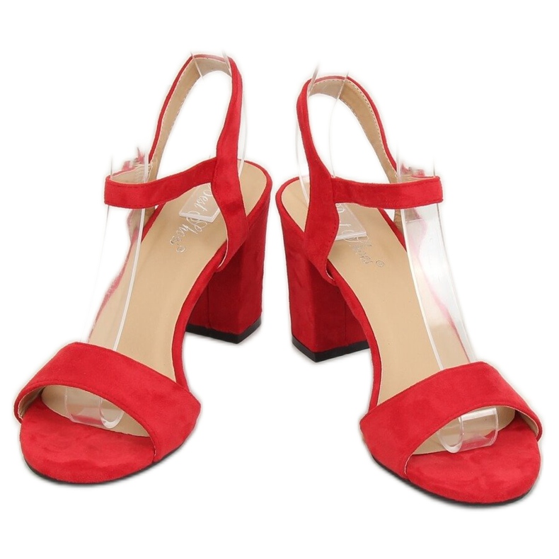 Piros szandál az oszlopon FH-3M25 Piros 1