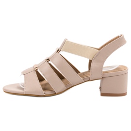 Evento Felcsúsztatható magas sarkú szandál barna 1