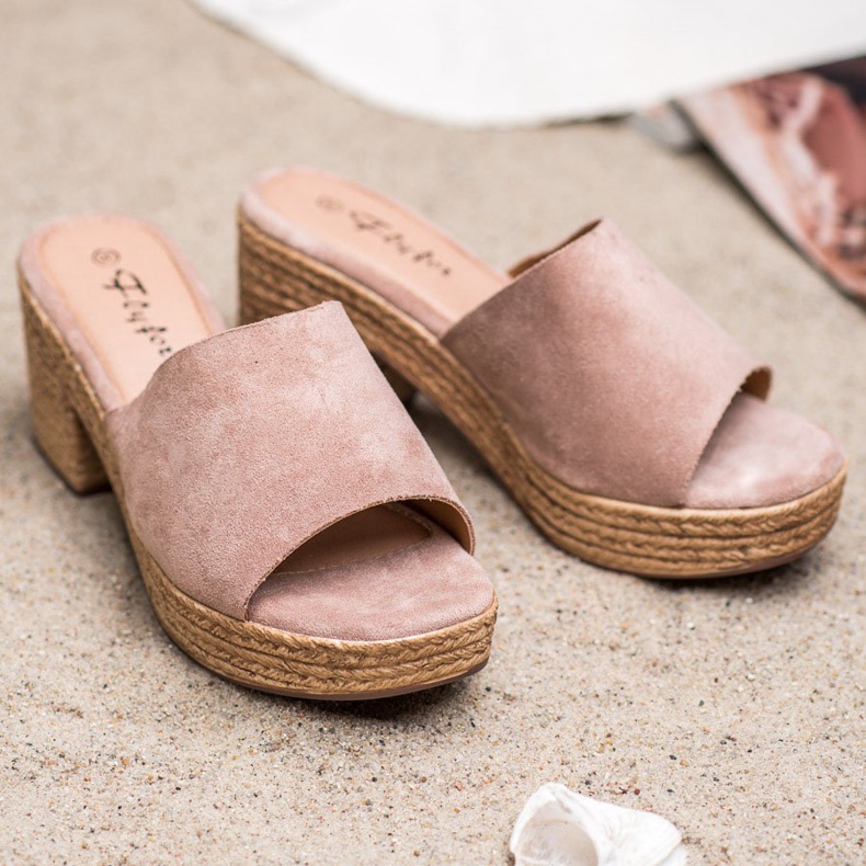 Flyfor Könnyű papucs a poszton rózsaszín 1