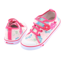 American Club Sneakers Mouth amerikai bőr talpbetét fehér barna rózsaszín 4