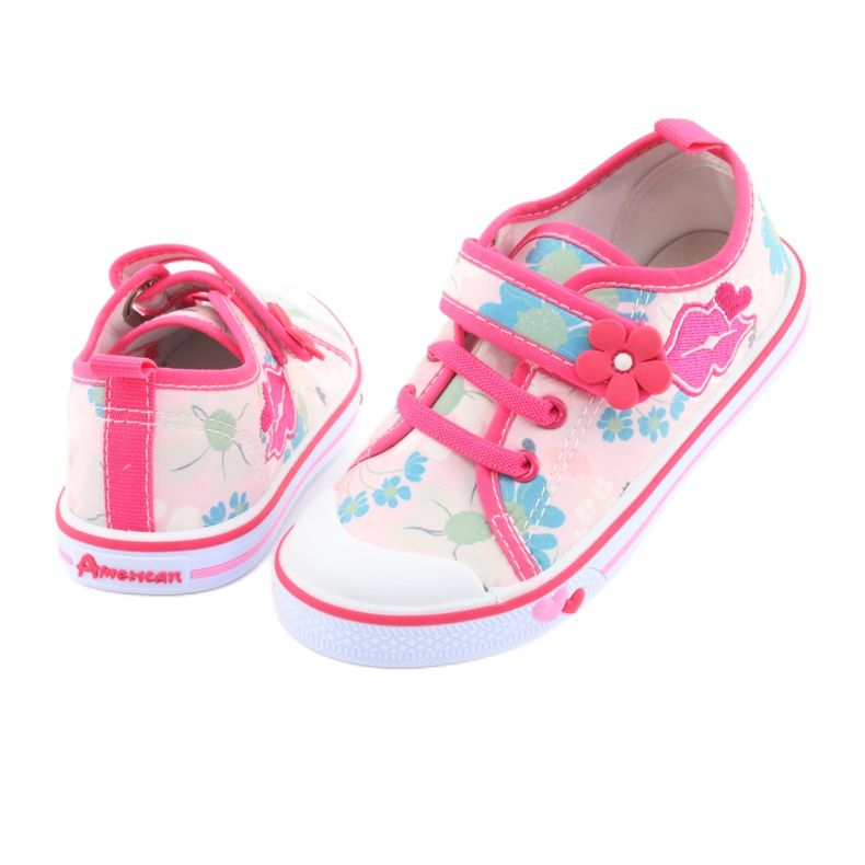 American Club Sneakers Mouth amerikai bőr talpbetét fehér barna rózsaszín 4