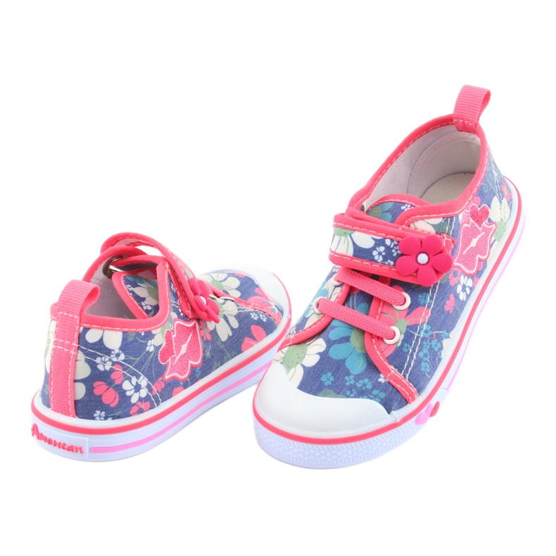 Cipők Usta American Club bőrbetét piros kék sokszínű 4