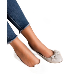 Comer Lakkozott balerinák íjjal szürke 2