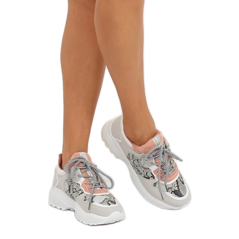 Szürke BL170P Snake Skin sportcipő rózsaszín 2