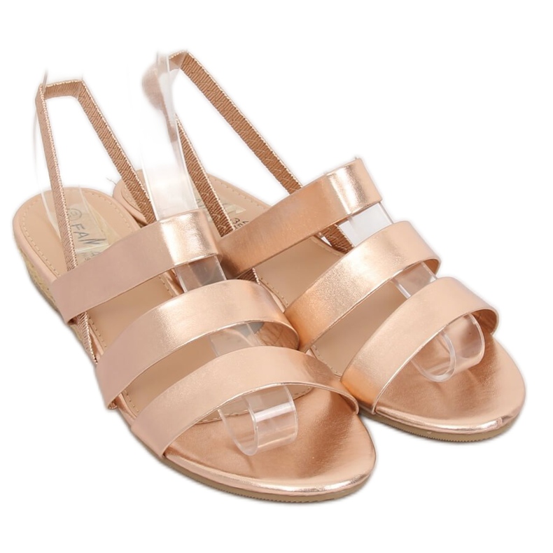 Pezsgő espadrilles szandál SM007 Champagne rózsaszín 1