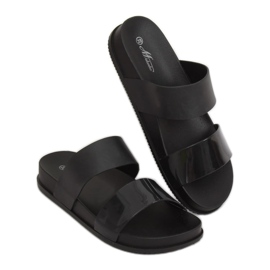 Fekete női TS-23 fekete papucs 1 Fekete női TS-23 fekete papucs 1