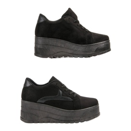 SHELOVET Fekete cipő a platformon 1