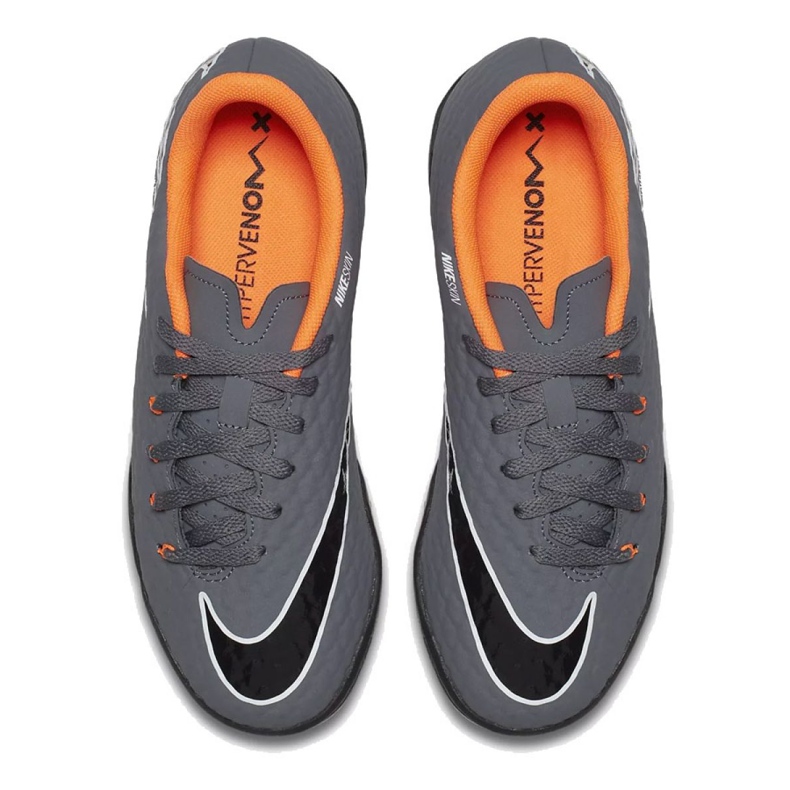 Nike Hypervenom PhantomX 3 Academy Tf Jr AH7294-081-S futballcipő szürke szürke 2 Nike Hypervenom PhantomX 3 Academy Tf Jr AH7294-081-S futballcipő szürke szürke 2