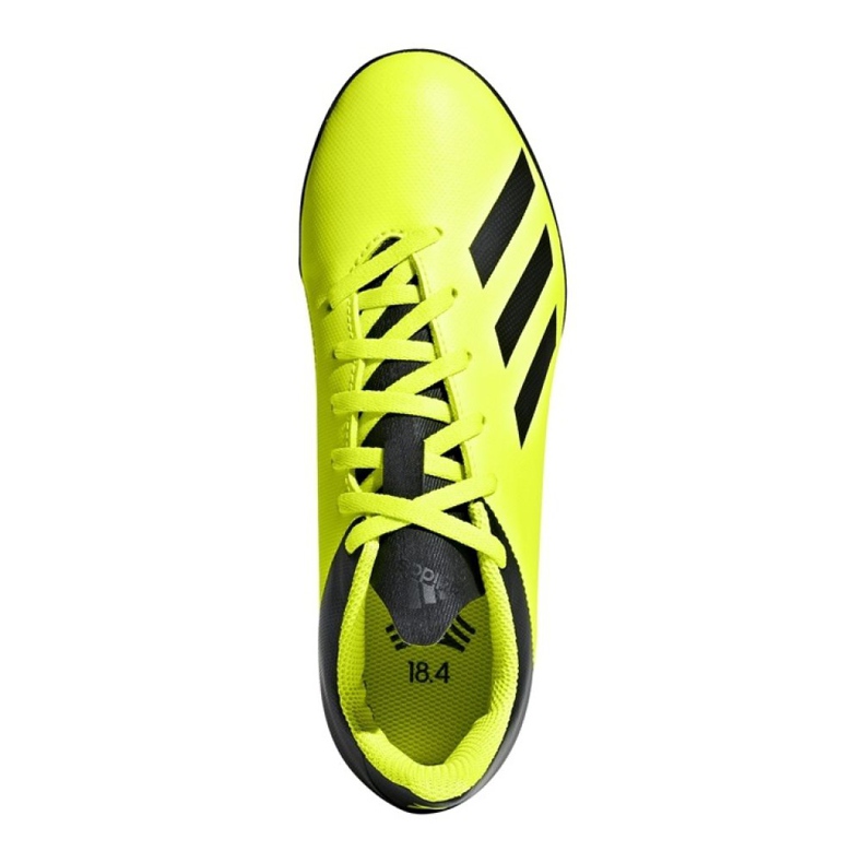 Az adidas X Tango 18.4 Tf Jr DB2435 futballcipő sárga sárga 1